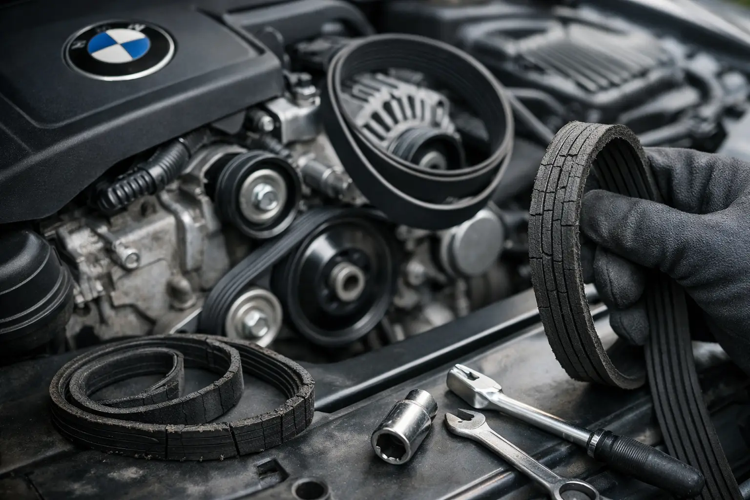 BMW Auxiliary Drive Belt Replacement Warning Signs BMW Auxiliary Drive Belt Replacement Warning Signs