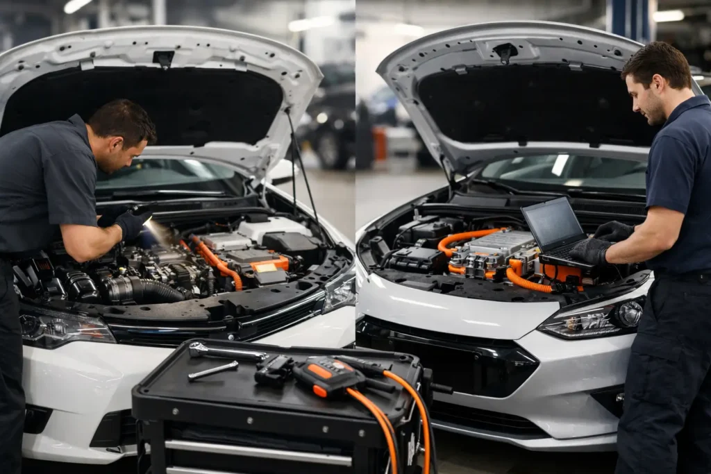 Hybrid vs Electric Servicing: What Changes?